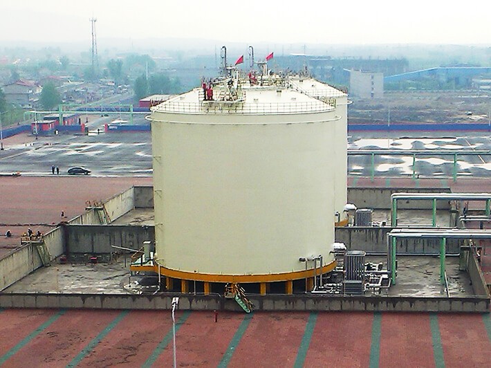 Tanque de almacenamiento de fondo plano a presión atmosférica